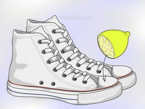 Vệ sinh giày bằng chanh 