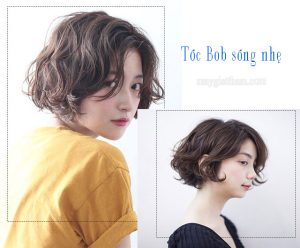 Bob sóng nhẹ là kiểu tóc ngắn mặt to nên thử