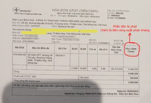 hoá đơn tiền điện công suất phản kháng